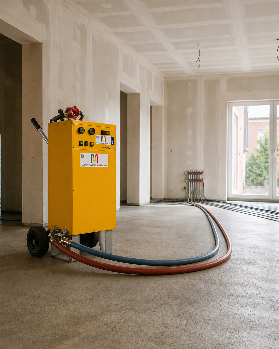 mobiele ketel cement drogen